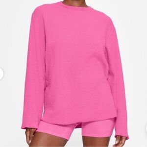 Skims Waffle Long Sleeve Shirt